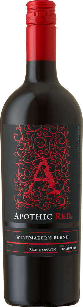 Apothic Red Wine 75cl bottle with intricate label design, Californian red blend.