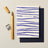 Blue Stripe Birthday Card