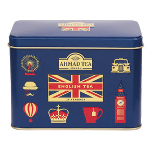Blue English Tea Icons Caddy, Earl Grey 20 Teabags