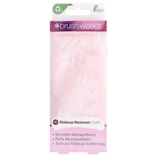 Brushworks HD Makeup Remover Cloth, environmentally friendly and chemical-free, in packaging.