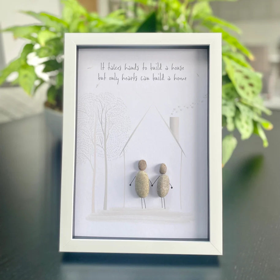 Attractive Home Themed Pebble Artwork Gift
