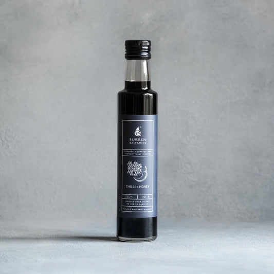 Chilli & Honey Infused Balsamic Vinegar from Modena in glass bottle