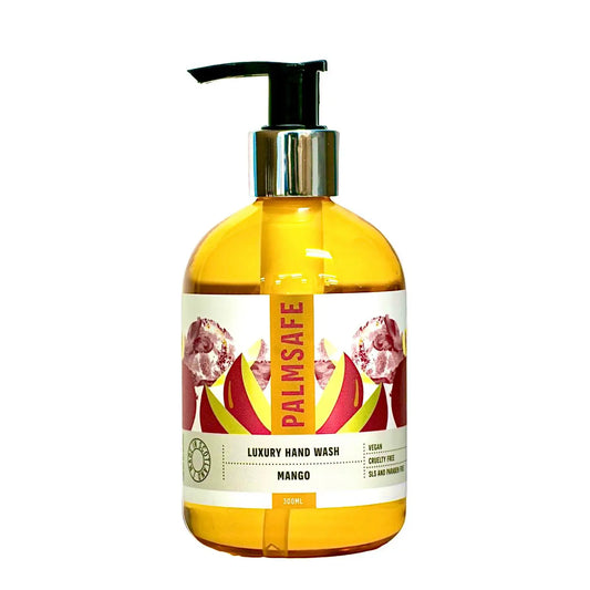 Luxury Hand Wash 300ml in Mango scent with elegant design.