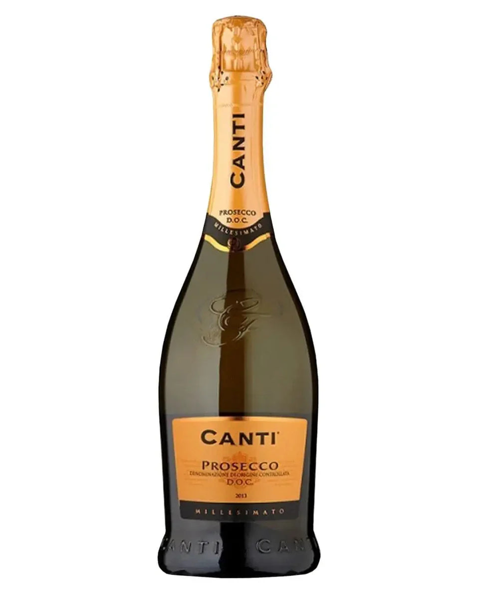 Italian Canti White Prosecco bottle with gold label.