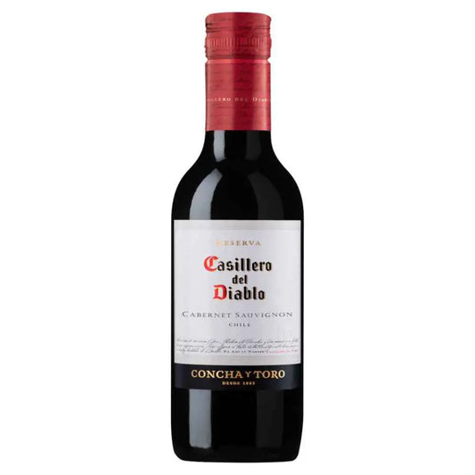 Casillero del Diablo Cabernet Sauvignon miniature bottle.