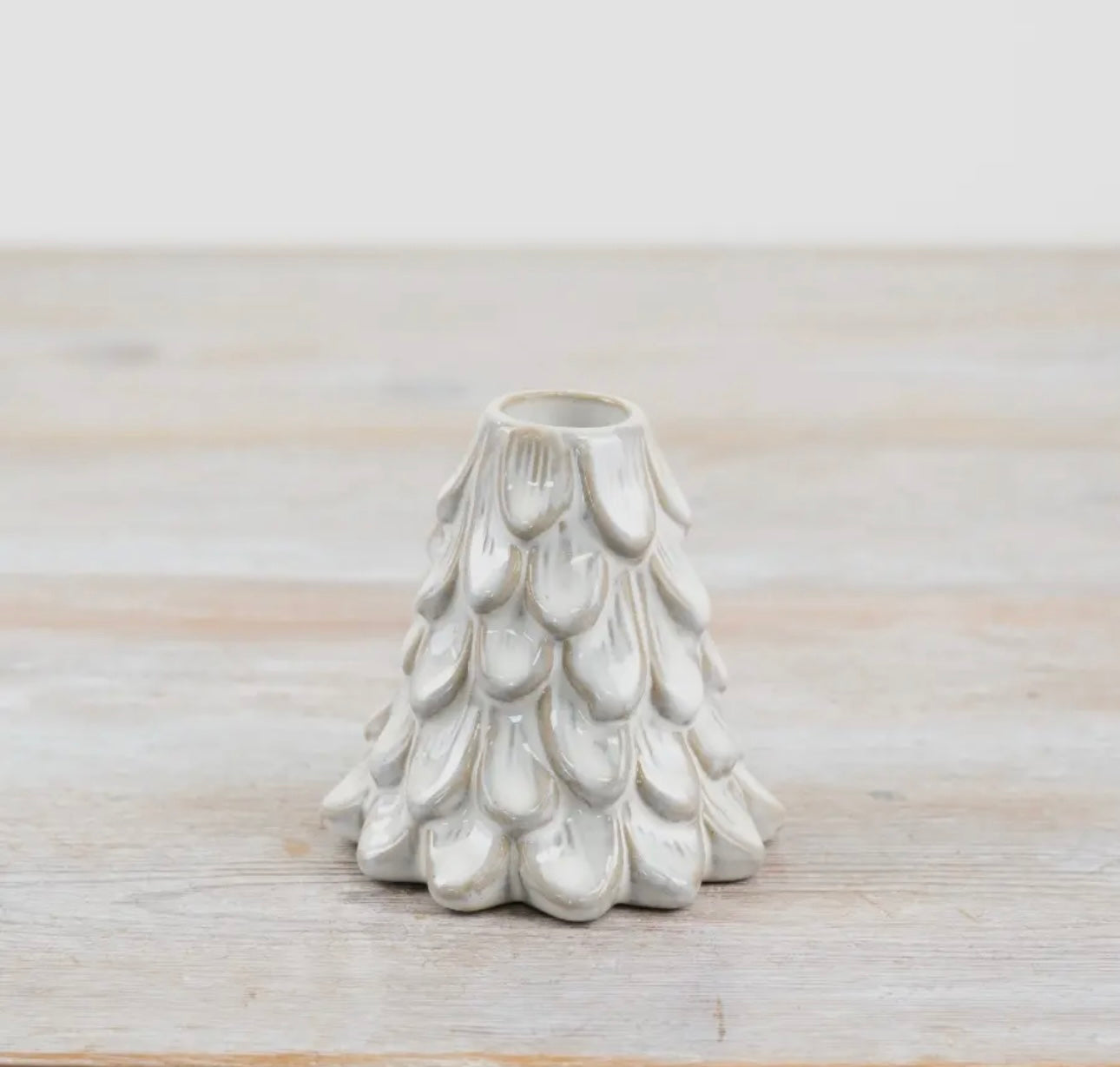 white Christmas tree candle holder gift