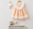 Pretty Peach Cotton Vintage Baby Dress with Matching Headband