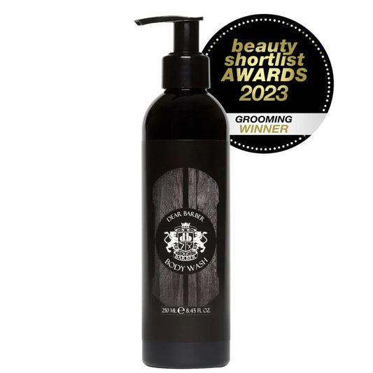 Luxury Men's Body Wash by Dear Barber, award-winning grooming product.