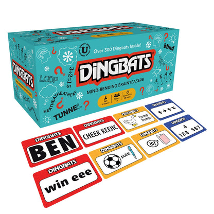 Dingbats word puzzle game featuring visual clues and over 300 brain teasing puzzles