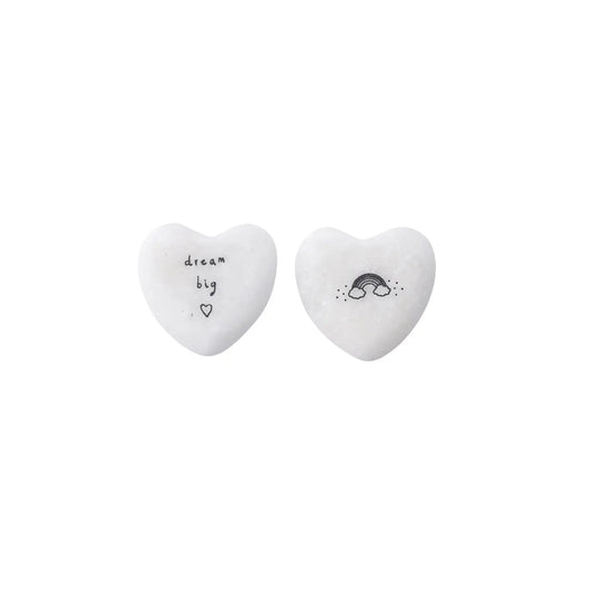 'Dream Big' heart keepsake pebble for encouragement and inspiration.