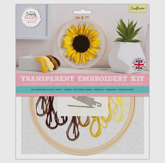 sunflower design embroidery craft kit gift suitable for beginners art and crafts