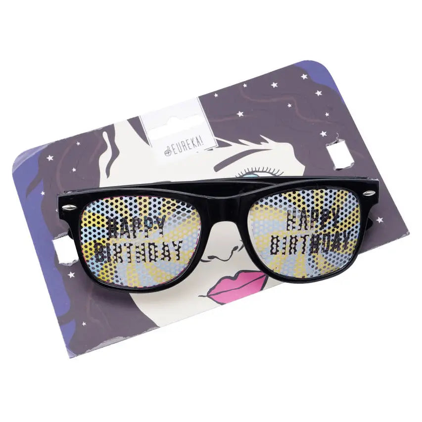 'Happy Birthday' swirl glasses