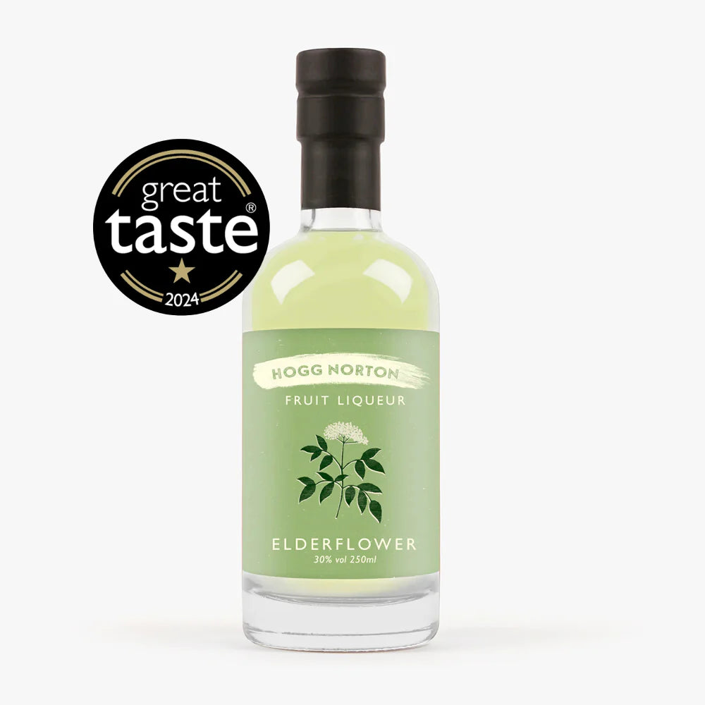Hogg Norton Elderflower Liqueur 250ml – handcrafted floral liqueur with natural elderflower flavour, perfect for cocktails or prosecco.