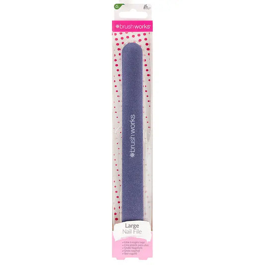 Brushworks Large Nail File for salon finish nails.