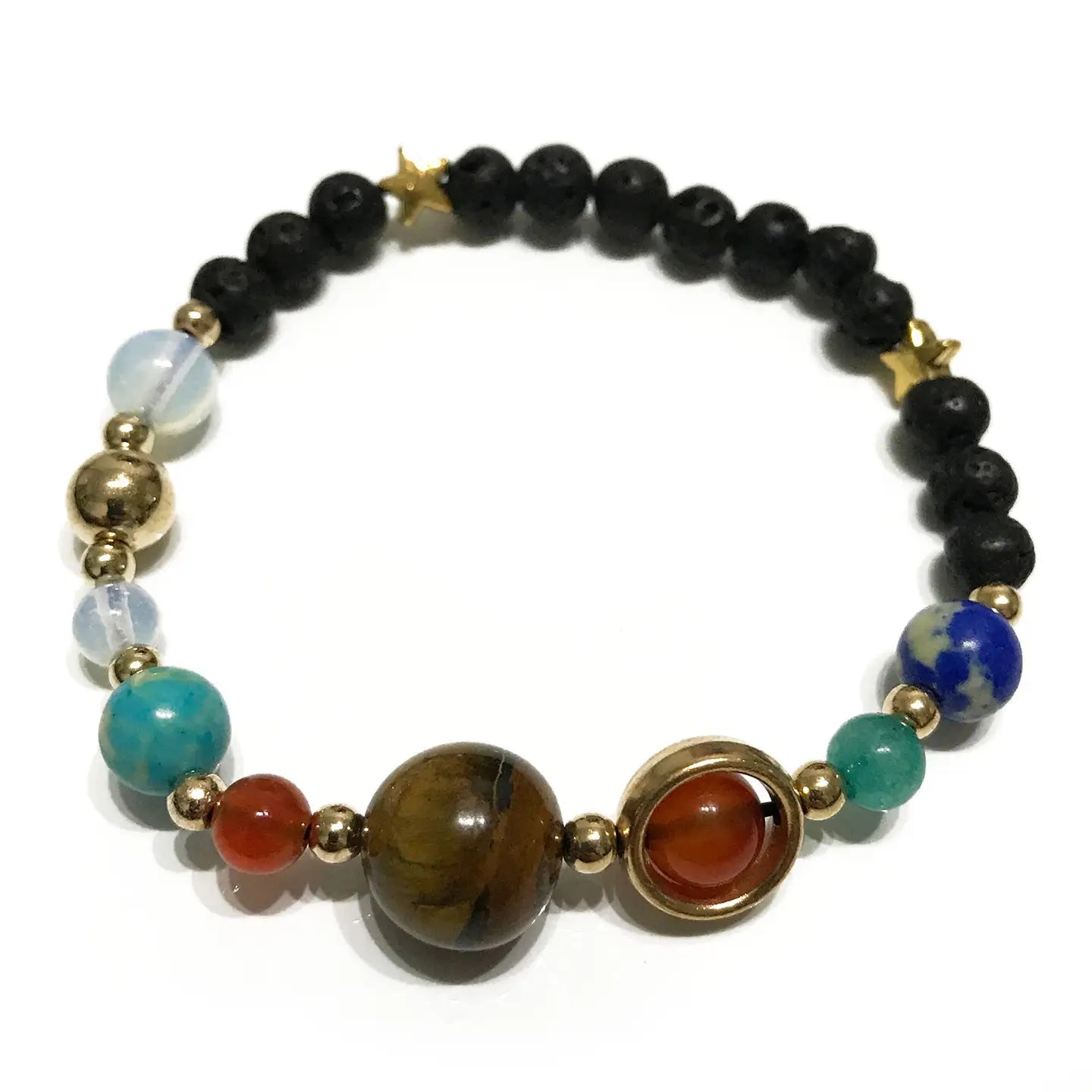 Stylish and Colourful Lava Stone Bracelet