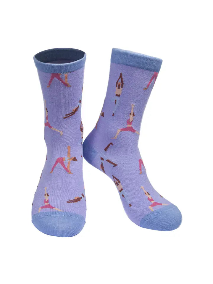 Soft & Attractive Lilac Yoga Bamboo Mix Socks
