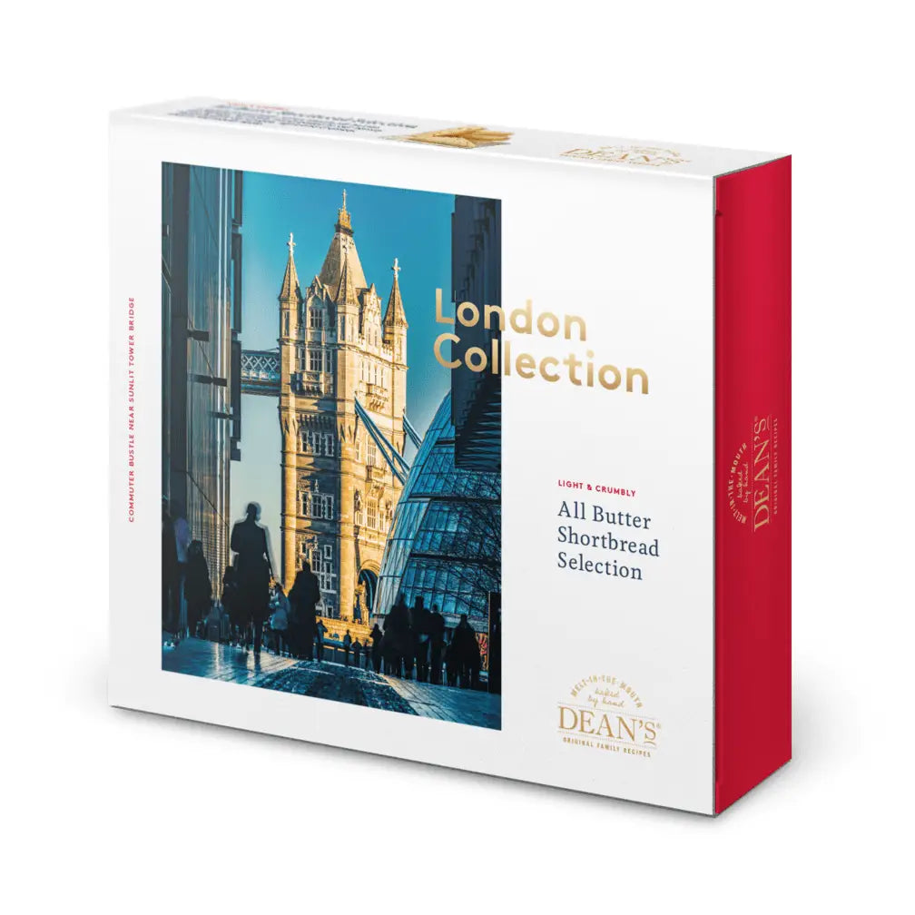 All butter shortbread London collection – rich, crumbly biscuits in a decorative London-themed tin, perfect for gifting or teatime treats.