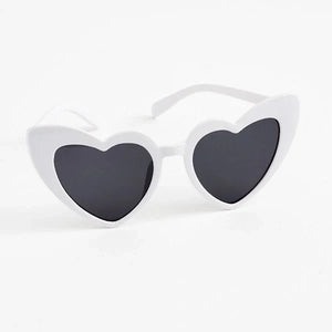 White Love Heart Sunglasses