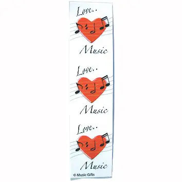 Love Music Themed Bookmark