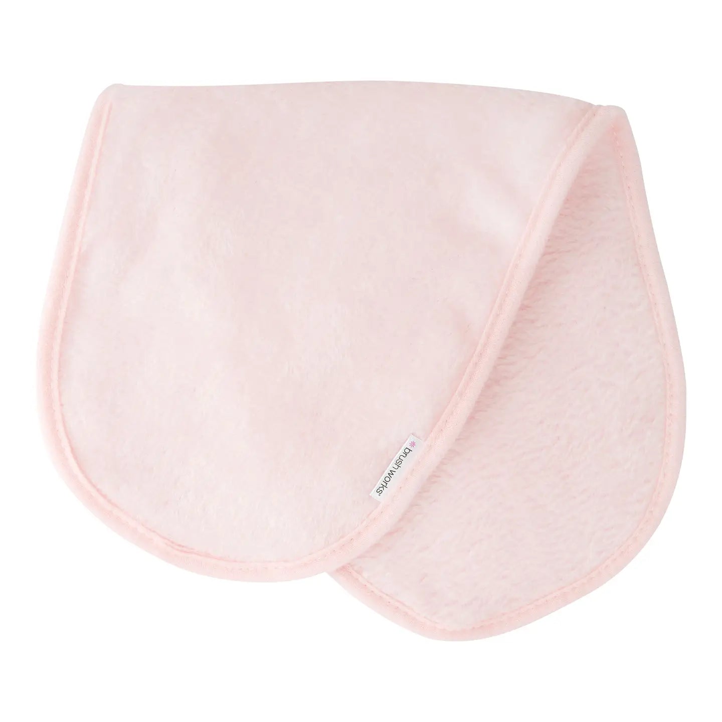 Brushworks ultra-soft microfibre makeup remover cloth designed to remove makeup using only water, suitable for all skin types.