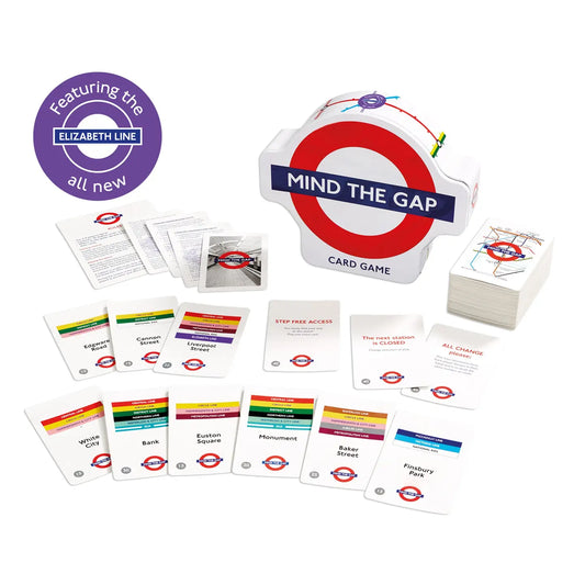 London Underground family card game featuring the Tube map and Elizabeth Line routes.