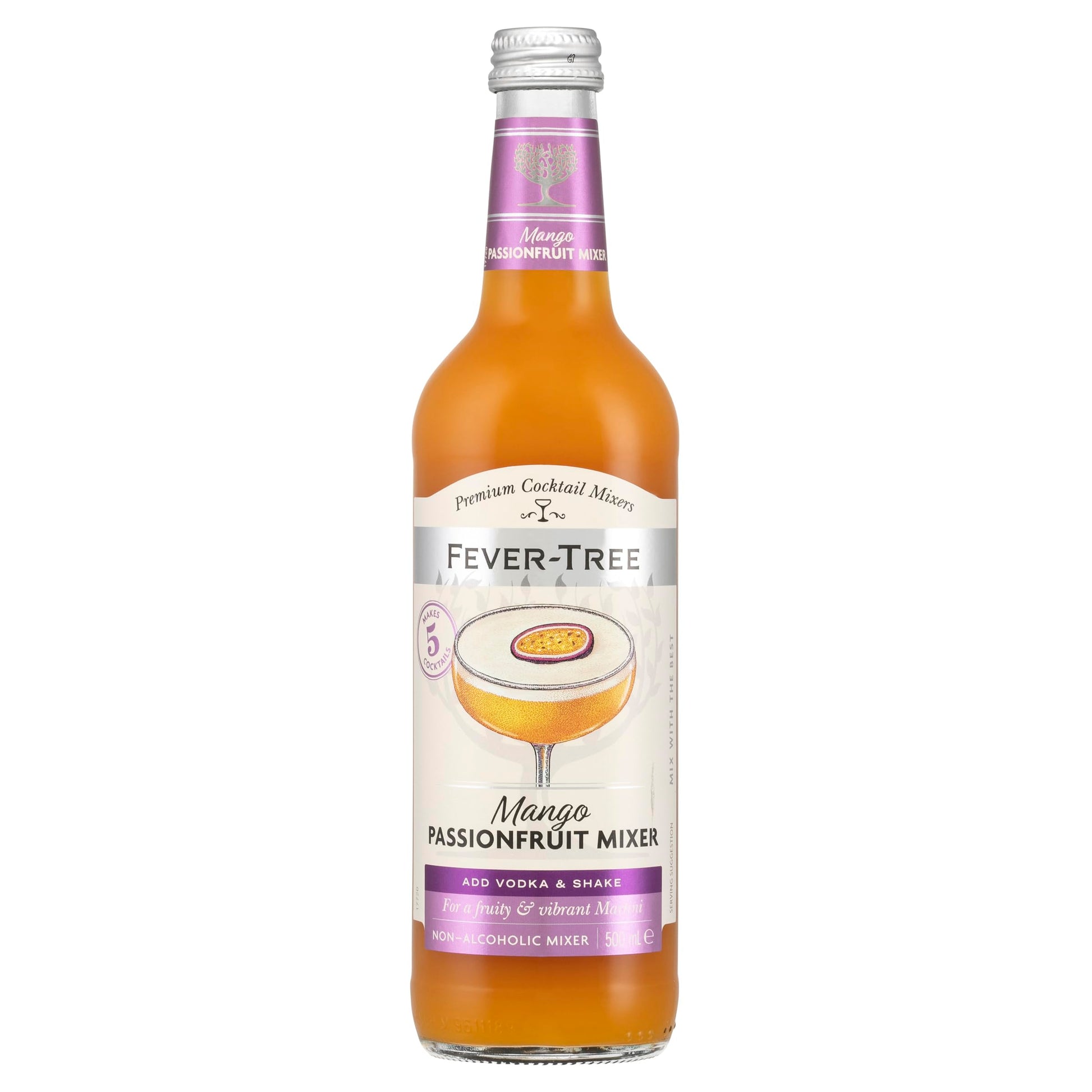 Passion Fruit Martini Mix bottle with mango flavor from Fever-Tree.