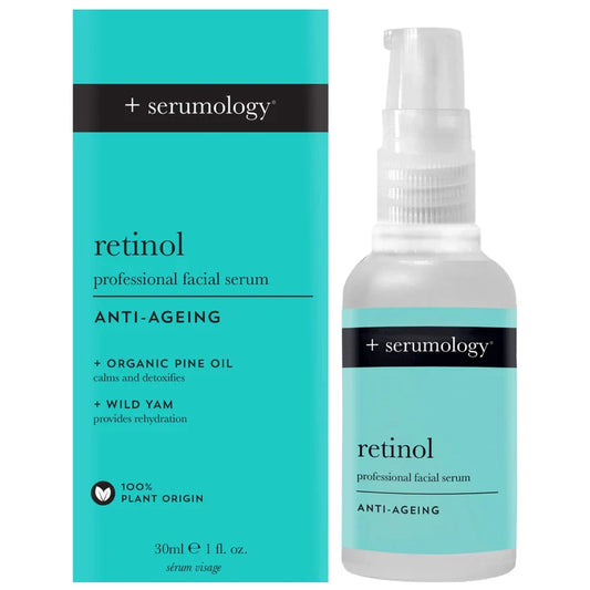 Soothing & nourishing retinol facial serum with seaweed and organic pine oil.