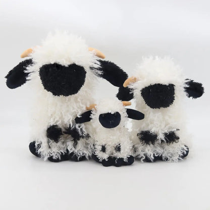 12cm Mini Valais Sheep soft toy, handmade in Leicestershire, perfect as a baby gift or nursery keepsake.