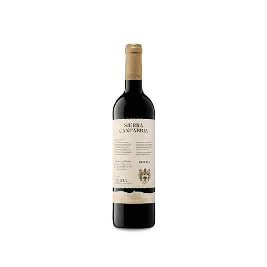 Bottle of Rioja Reserva Spanish red wine with rich fruit, spice and gentle oak notes.