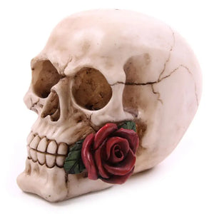 Unique Skull With Roses Ornament