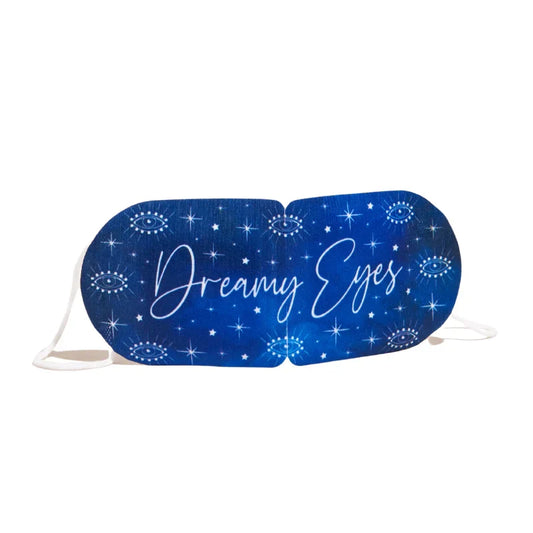Self-heating jasmine-scented eye mask for relaxation and tension relief.