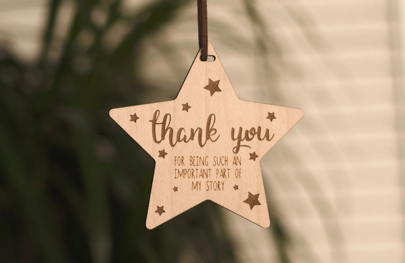 "Thank You For Being Such An Important Part of My Story" Wooden Star Special Teacher Gift