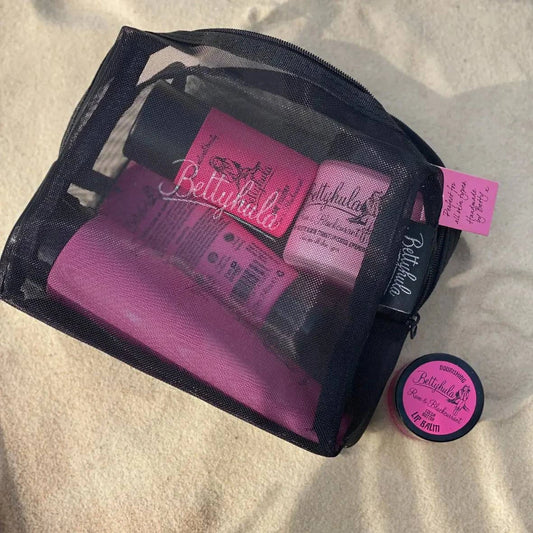 Bettyhula Eco Friendly Nylon Mesh Black Toiletry Bag