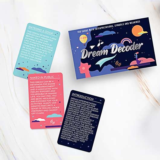 Dream Meaning Decoder Cards for interpreting dream symbols and meanings.