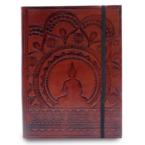 Elegant Leather Bound Tibetan Mandala Notebook