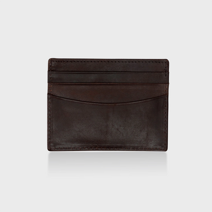 Vintage Leather Card Holder dark Brown