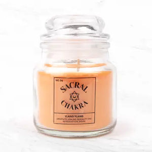 Seven Chakra Candle - Sacral Shakra Ylang Ylang Scent