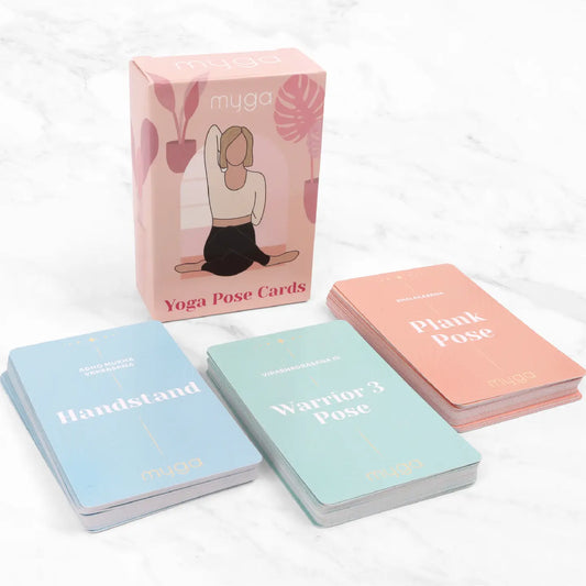 Yoga Pose Cards featuring 70 illustrated yoga and mindfulness exercises.