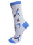 Womens Bamboo Yoga Socks Grey & Blue